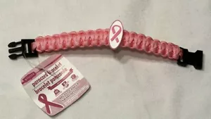 bracciale utility paracord NASTRO ROSA CONSAPEVOLEZZA rosa chiaro - Foto 1 di 3
