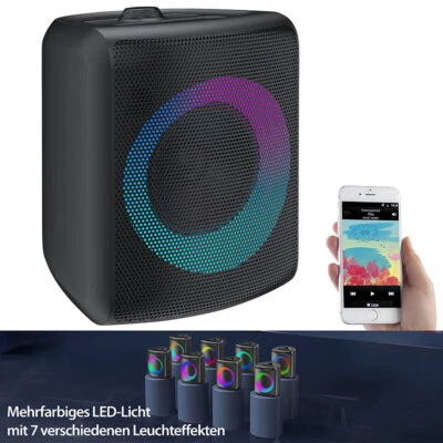 auvisio Mobile Outdoor-PA-Partyanlage & -Bluetooth-Boombox, Lichteffekte, 140W - Bild 1 von 4