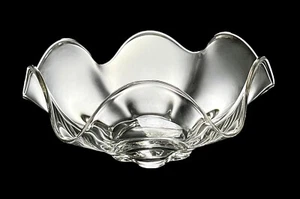 Vintage Duncan Miller Canterbury Clear 10” Crimped Round Glass Bowl Excellent - Picture 1 of 7