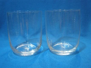 2 Gafas Mikasa Cristal Patrón Nicole Doble Antiguas 3 3/4" Alto Transparente - Imagen 1 de 4