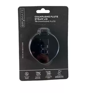 Brumate Ricambio Coperchio Paglia Champagne Flauto Colore Nero Bicchiere Plastica - Foto 1 di 7