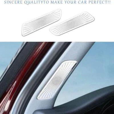 Para Lincoln Aviator 2020-2023 Plateado Acero A Pilar Salida de Aire Ventilación Marco Borde Foto 1 de 4