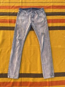 RICK OWENS DRKSHDW JEANS DETROIT GRAY CUT MADE IN ITALY