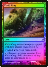 Vivid Crag FOIL Lorwyn HEAVILY PLD Land Uncommon MAGIC GATHERING CARD ABUGames