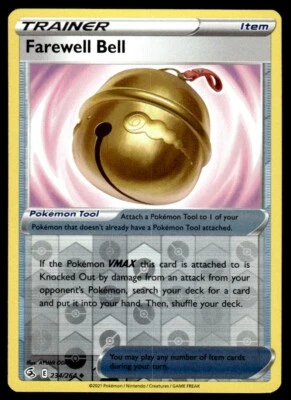 Farewell Bell #234/264 Reverse Holo 2021 Pokemon Fusion Strike LP - Image 1 of 2