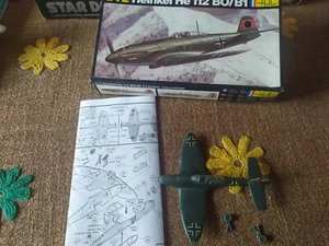 HELLER  HEINKEL HE 112 B0  AEREO 1/72 MODEL KIT VINTAGE  PER CUSTOM KITBASHING - Foto 1 di 5