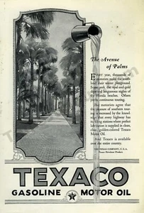Texaco 1924 Oil Gasoline Combustible Gran Antiguo Anuncio Impreso Casi 100 Años (3393) - Imagen 1 de 1