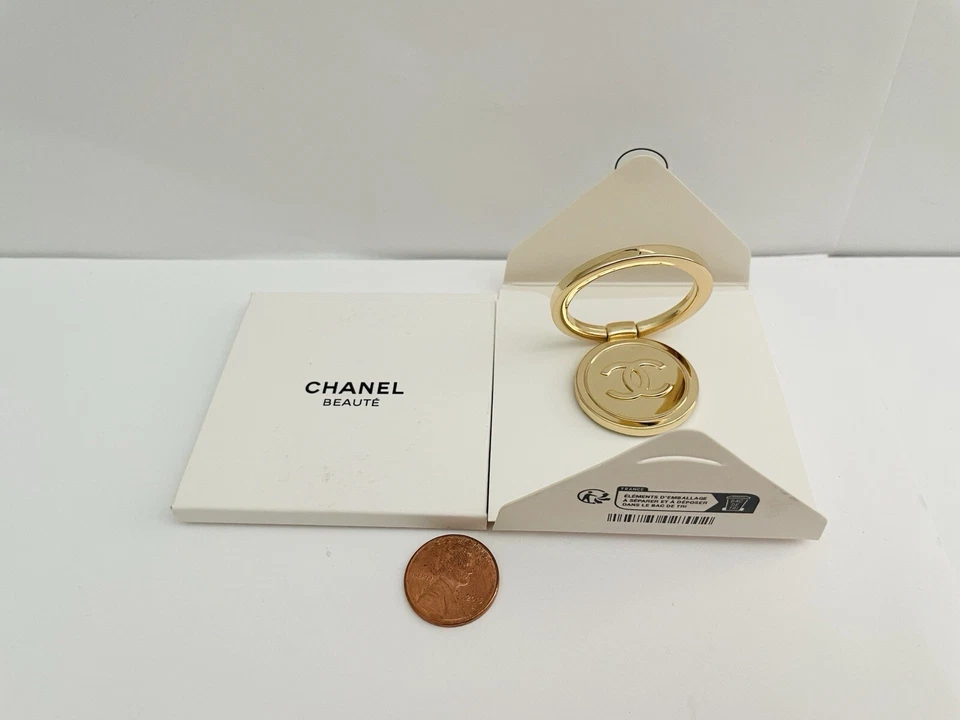 CHANEL Beaute Gold Phone Finger Ring Holder VIP Gift Accessory Free Shipping - Image 1 of 1