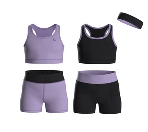 Essenclo Girls Sets Crop Tank & Shorts Cheer, Volleyball Size 3-16 (5 Pcs) - Picture 1 of 106