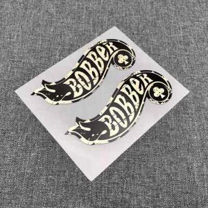 2Pcs Biker Aufkleber Motorrad Aufkleber Bobber Alten Schule Cafe Racer Aufkleber - Picture 1 of 6