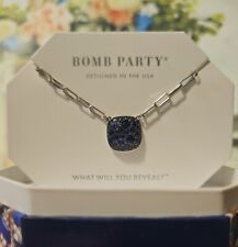 BOMB PARTY Necklace Call it a crush RBP3992 Sapphire/Rhodium