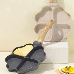 Egg Pan Omelette Pan 4-Cup Pancake Pan Egg Cooker for Gas & Induction Cookware - Picture 1 of 14