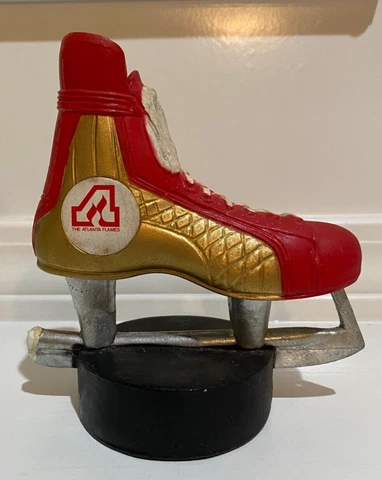 Atlanta Flames Metal NHL Hockey Skate Puck Bottle Opener Scott Products Vintage Cover