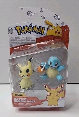 Pokemon Mimikyu & Squirtle - 2" Figura de Batalla Halloween Paquete de 2 - Jazwares - Nuevo Foto 1 de 4