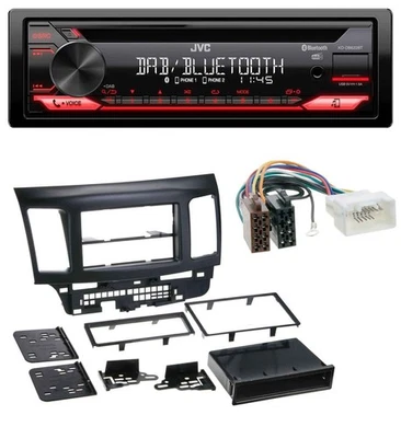 JVC CD DAB USB Bluetooth MP3 Autoradio für Mitsubishi Evo Lancer (ab 2008) - Bild 1 von 4