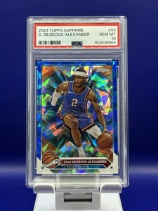 2023 Topps Chrome Sapphire #53 S. Gilgeous-Alexander PSA 10 POP 5 - Foto 1 di 3