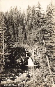 LP47  McCloud  River California Falls 1939  RPPC Postcard - Picture 1 of 2