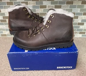 Birkenstock Hancock Boots Dark Brown Leather Hiking Sz EU42 REG  W11 M9 Rare New - Picture 1 of 9