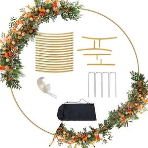 "Antizz 7.2FT Gold Metal Round Arch – Wedding Backdrop Stand for Party Decor" - Picture 1 of 4
