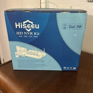 Hiseeu HD NVR WiFi Security System 4 Camera Kit 8CH 8MP NVR 1TB HDD Outdoor - Picture 1 of 9