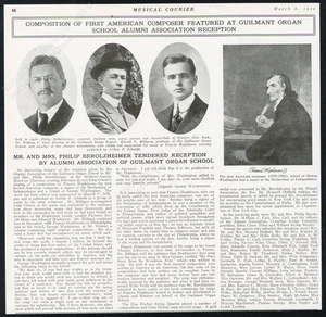 1919 Francis Hopkinson retrato Guilmant Organ School pix artículo impreso vintage - Imagen 1 de 7