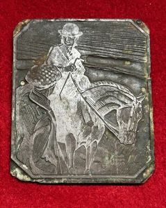 Antique Cast Iron Relief Plaque "lady on a horse" - Picture 1 of 4