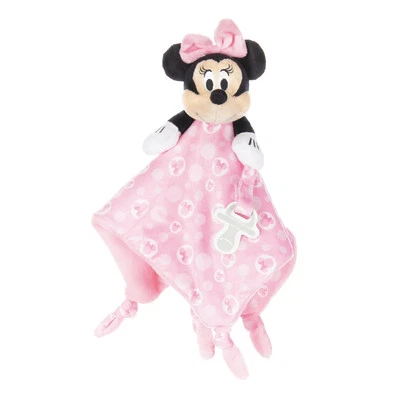 Minnie Mouse Lovey Blanket Soother for Infants Soft Cuddle Plush Security Blanky - Image 1 of 4