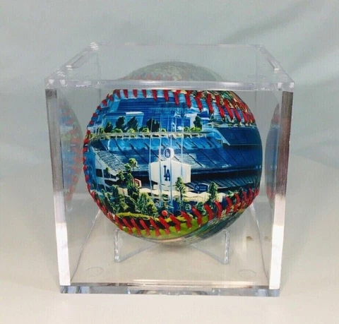 Los Angeles Dodgers Dodger Stadium Baseball Official Size With FREE Display Case Cover