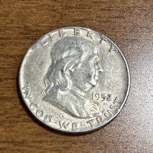 1952 Franklin Silver Half Dollar ERROR 2 Small Clips / Double Clipped Planchet - Picture 1 of 7