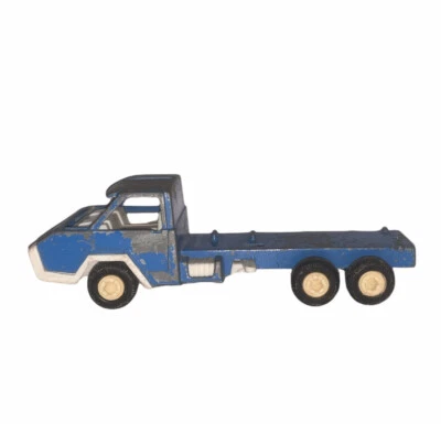 Vintage 1970 Tootsie Toy Blue Metal and Plastic Dump Truck 6" Long Missing Back - Image 1 of 4