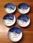 Thomson Pottery - China - Snowman Pattern - Set of 5 Bowls - 6.5