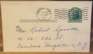 PA Postal Saludos POCONO PINES Niño en Campamento de Verano Cámper Ping Pong Años 50 - Imagen 1 de 2