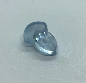 AAA Aguamarina Natural Espalda Plana Marquesa Corte Rosa Piedras Preciosas Sueltas Fabricación Joyería - Imagen 1 de 24