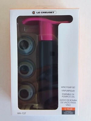Le Creuset Wine Pump Set WA-137 (Purple) NEW - Image 1 of 4