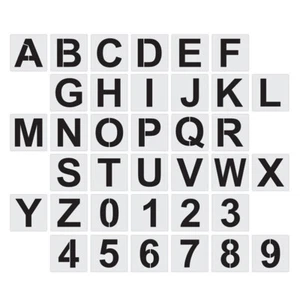 Interlocking Stencil Letter Number Stencil Alphabet and Number Stencils Set - Picture 1 of 12