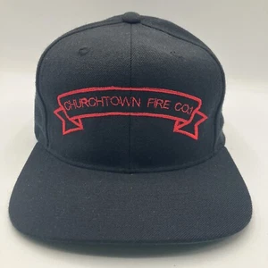 VTG Churchtown Fire Co. Baseball Hat Black Snapback Hat OSFM Firefighter EUC - Picture 1 of 8
