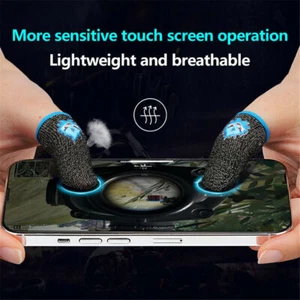 2x PUBG Gaming Finger Sleeve Screen Game Controller Mobile Sweatproof Gloves - Picture 1 of 14