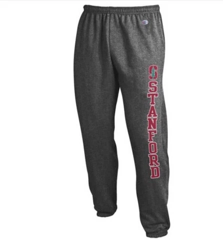 EUC Champion Stanford University Cardinal Grey Sweatpants Jogger Fleece Pants XS Cover