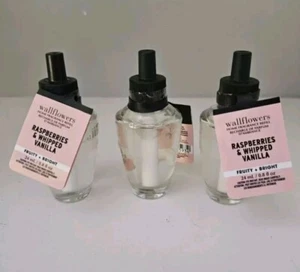 3 Bath & Body Works Raspberries & Whipped Vanilla Wallflowers Refills  (NEW) - Picture 1 of 2