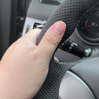 Black SUEDE Steering Wheel Leather Cover For Nissan Xterra Navara Pathfinder III - Image 1 of 4