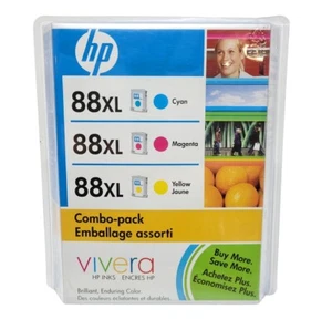 Genuine HP 88XL 3PK Ink Cartridge Cyan, Magenta & Yellow, New Sealed - Picture 1 of 2