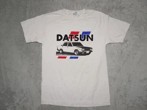 Y2K Datsun 510 Bluebird Car Graphic T-Shirt JDM Racing Drift Small White - Picture 1 of 12