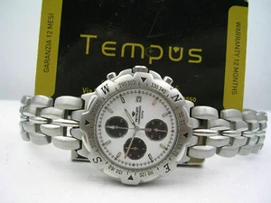 CHRONOGRAPH PRYNGEPS CR793 CARDINAL POINTS NEW OLD STOCK 1990s MEN WATCH - Picture 1 of 12