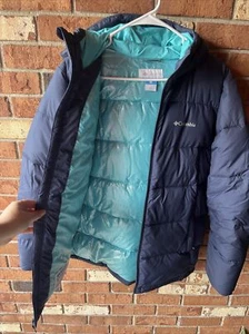 Columbia Youth Pike Lake II Hooded Jacket XL Navy OMNI HEAT Beautiful Warm Cozy - Picture 1 of 6