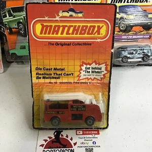 1983 MATCHBOX SUPERFAST MB#63 RED SNORKEL FIRE ENGINE TRUCK 1/64 MIP MACAO - Picture 1 of 4