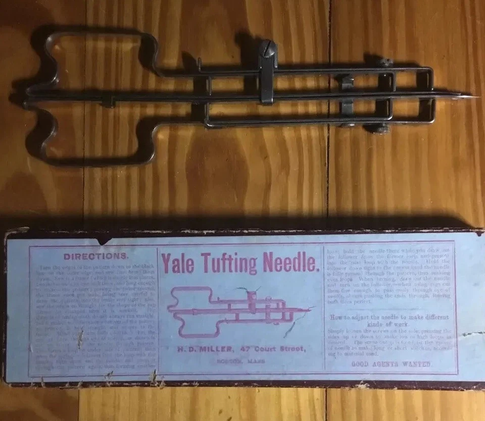 Yale Tufting  Needle Tool in Box H D Miller Burlap Rug Loops Adjust - Image 1 of 4