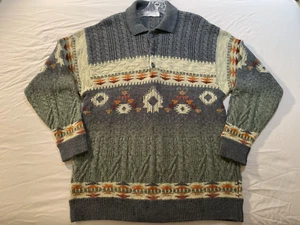 Men's Sweater Wool Alpaca Blend Chest 38-40 Marks & Spencer Made/Israel Multi - Picture 1 of 24