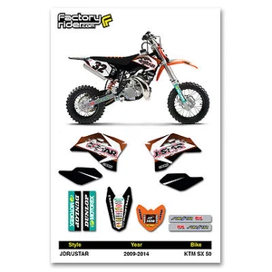 2009-2015 KTM SX 50 Dirt Bike kit de gráficos calcomanía de motocross de Enjoy Mfg JSTAR - Imagen 1 de 5