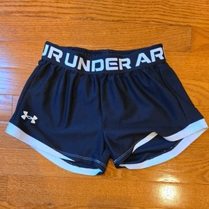 Under Armour Play up Sports Shorts Black Girls Youth Size Small - Picture 1 of 4