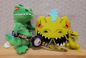 Vintage Rugrats Reptar Nanco Plush Toy Action Figure Stache Sunglasses Watch Set - Picture 1 of 21